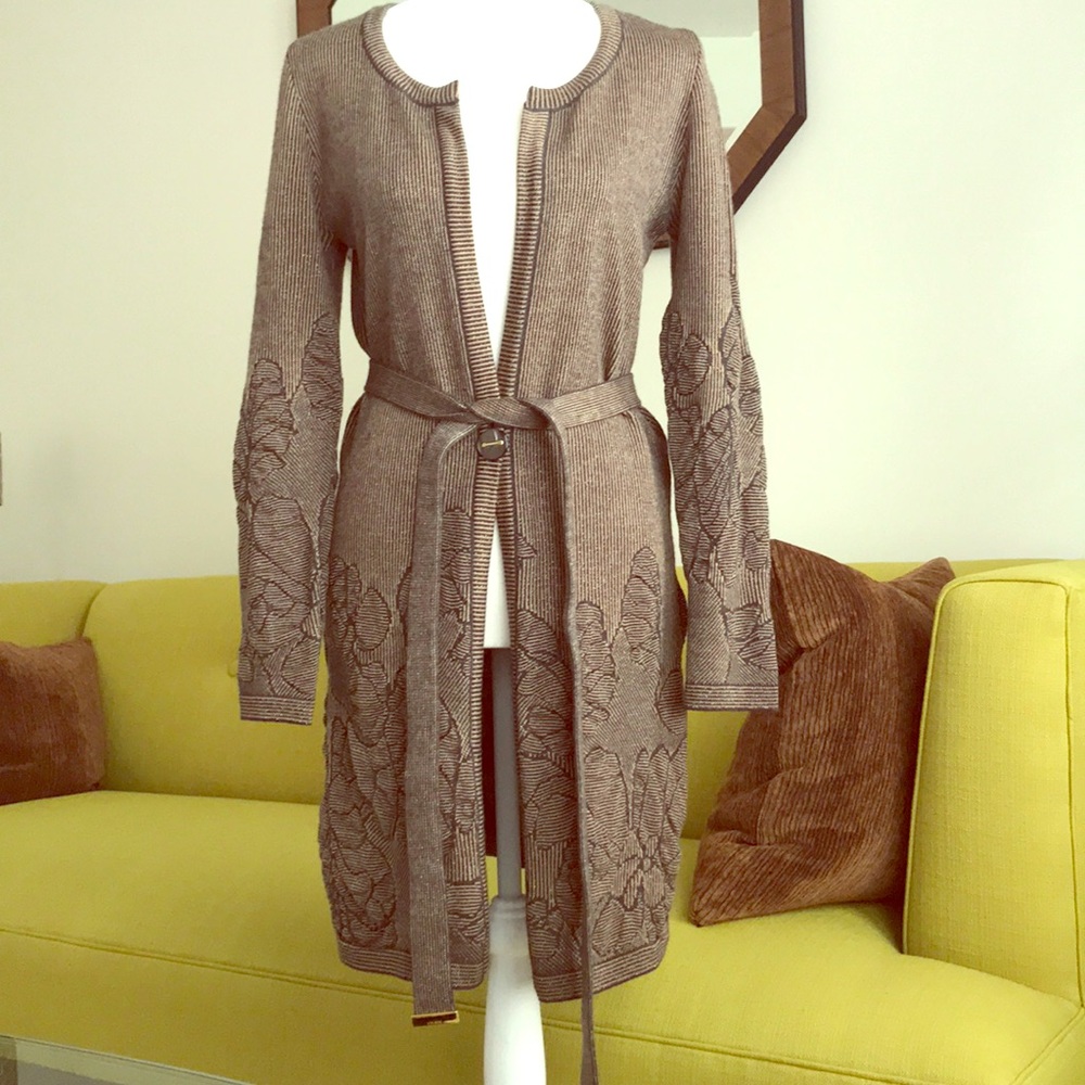 Escada Wool Blend Long Cardigan